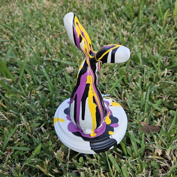 Colorful Abstract Rabbit Figurine - Picture 9 of 10